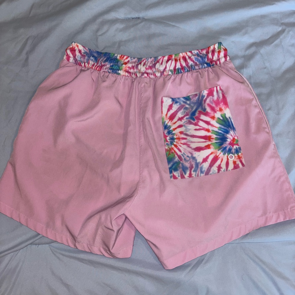 Cabana Crown and Ivy Pink Tie-Dye Men's Swim Shorts